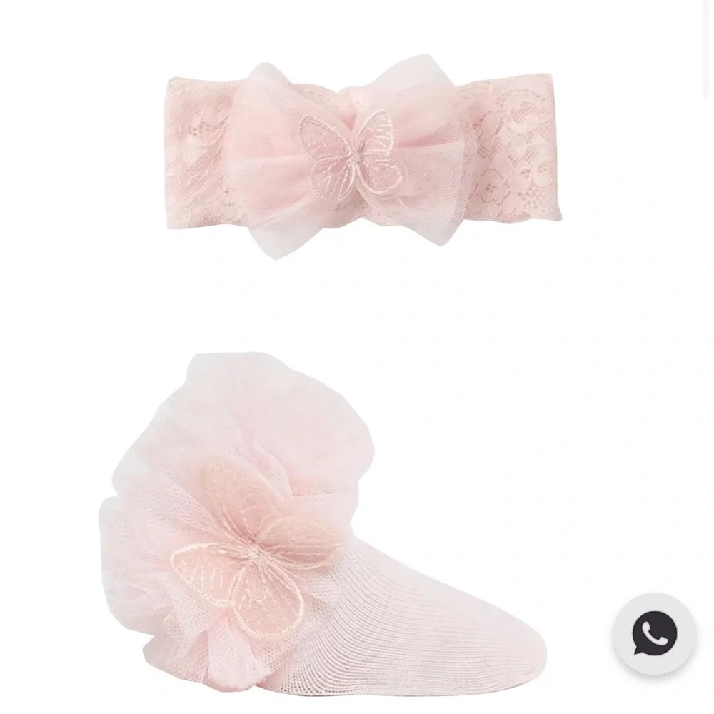 Mayoral Newborn White Lace socks and headband in Gift Box - Picture 3 of 3